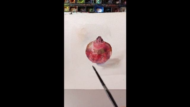 ГРАНАТ. АКВАРЕЛЬ,ЖИВОПИСЬ.КАК НАРИСОВАТЬ