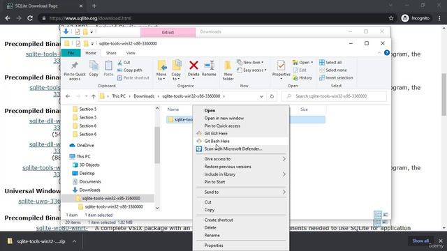 5. FastAPI Project Installation of SQLite3 Terminal (Windows)