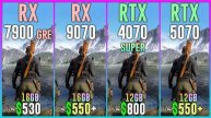 RX 7900 GRE vs RX 9070 vs RTX 4070 SUPER vs RTX 5070 - Test in 25 Games