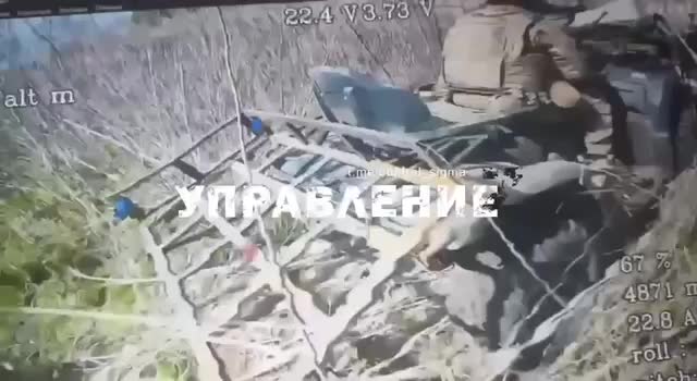 Ликвидация украинской пехоты, пытающейся прорваться на скутерах в Теткино Курской области.