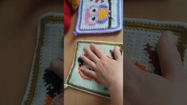 прихватка крючком в технике ИНТАРСИЯ