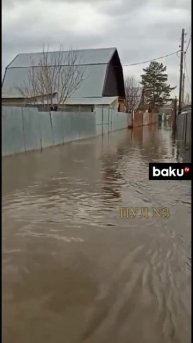 Разлившаяся река Урал дошла до Оренбурга