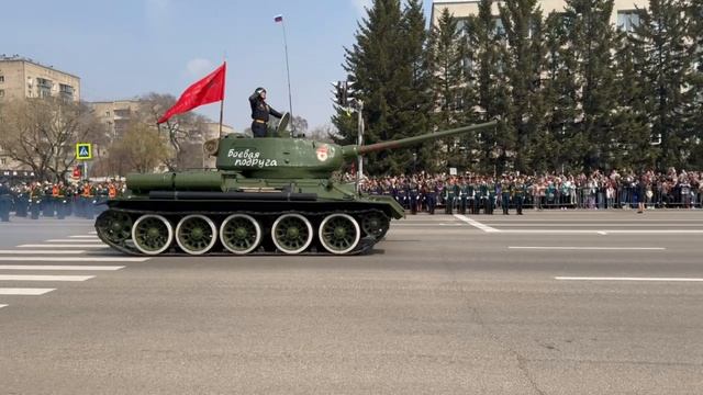 Фрагмент парада Победы в Благовещенске