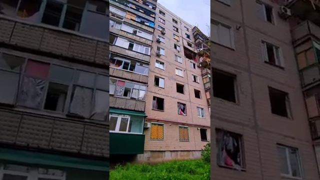 Последствия вчерашнего обстрела Константиновки