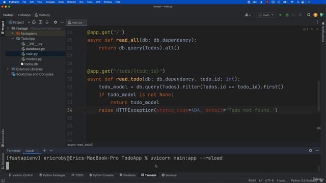 2. FastAPI Project Get Todo by ID