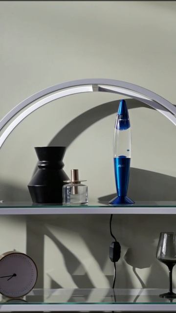Лава лампа Amperia Rocket Синяя/Прозрачная (35 см)