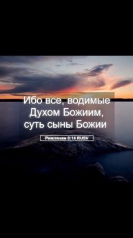 ИБО ВСЕ , ВОДИМЫЕ ДУХОМ БОЖИИМ , СУТЬ СЫНЫ БОЖИИ … 28.01.202