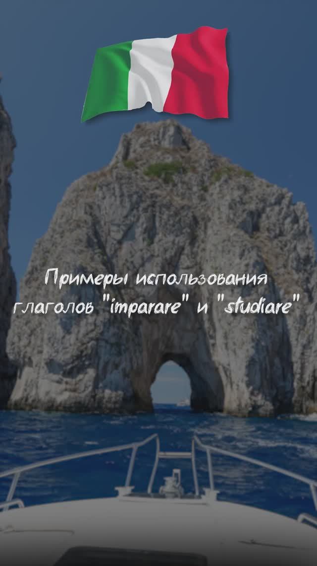 Примеры использования глаголов "imparare" и "studiare"
