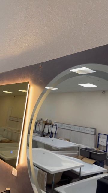 Зеркало круглое с подсветкой #home #ремонт #дизайнинтерь