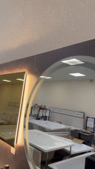 Зеркало круглое с подсветкой #home #ремонт #дизайнинтерь