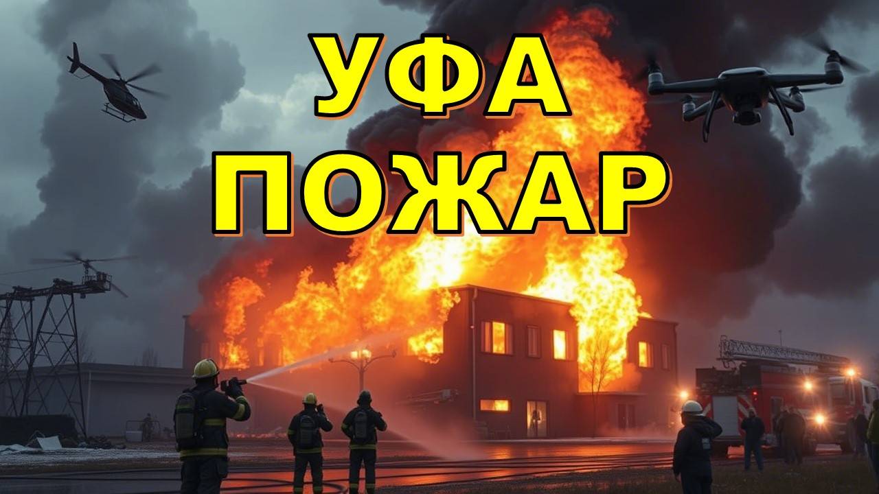 🔥 Как в Уфе тушили мощный пожар на мебельном складе