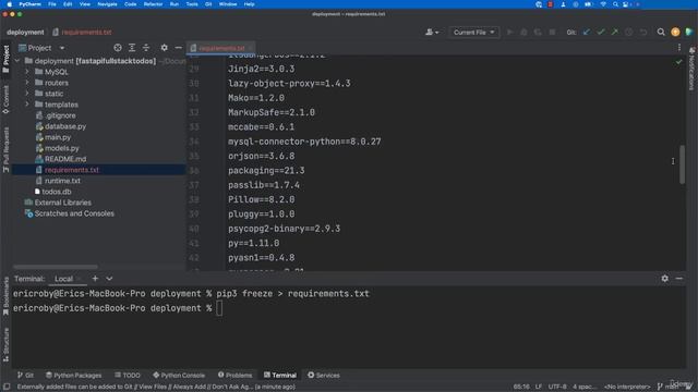 2. Deployment Add Requirements File