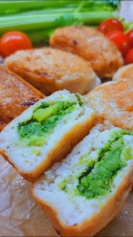 Куриные котлетки с сюрпризом!!!🥦🥦🥦