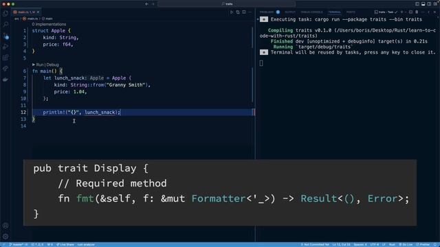 18.022. Implementing the Display Trait on a Struct