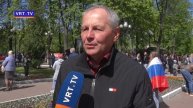 Торжественная церемония возложения цветов к Вечному огню.