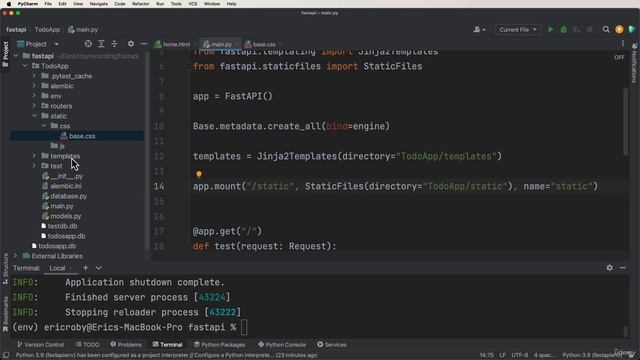 5. FastAPI Full Stack - Setup CSS
