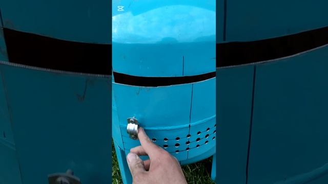 Печь для казана из вертикального гидроаккумулятора от насосной станции своими руками.
