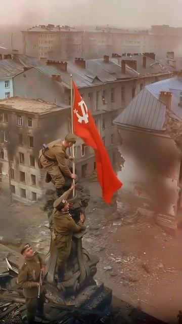 Водружение флага Победы над Рейхстагом. Анимация. С Днём Победы!