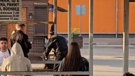 Ростов-на-Дону. Мегамаг. Оставили сумку на остановке наполненную непонятно чем.