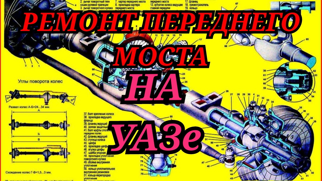 Капитальный ремонт переднего моста на УАЗе