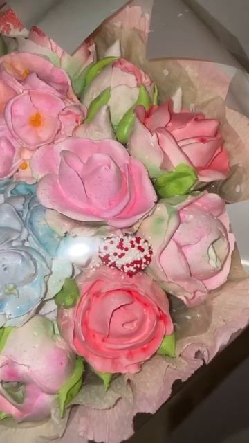 Сладкий подарок "Зефирный букет цветов"