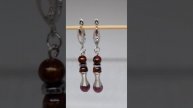 Серьги с гранатом и серебряными швензами