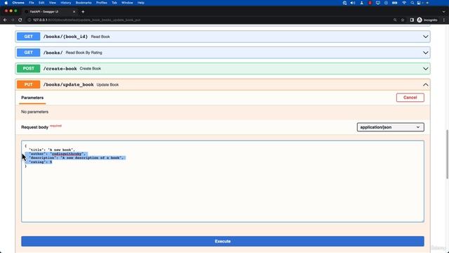 12. FastAPI Project Update Book with Put Request
