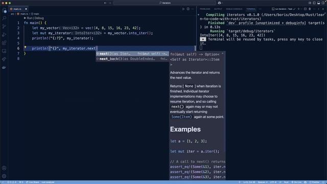 21.004. Exhausting the Iterator