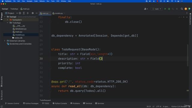 3. FastAPI Project Post Request (Todo Project)