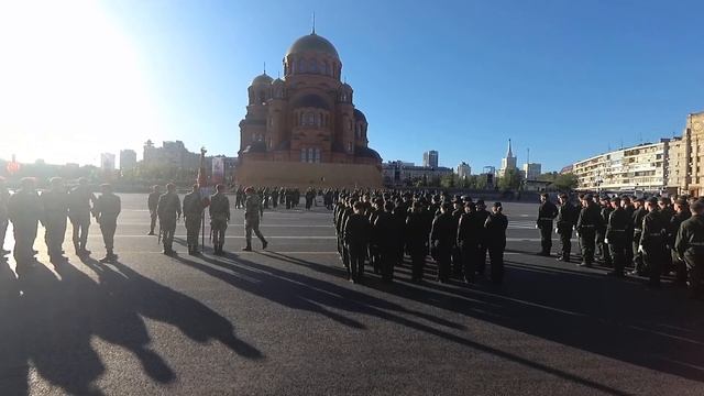 Вторая репетиция парада в честь Дня Победы на площади