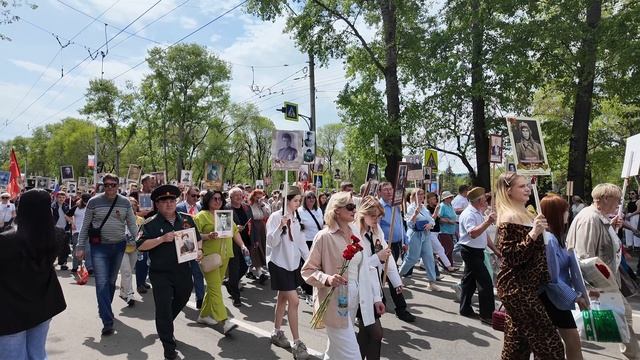 День победы в Абакане, бессмертный полк. 9 мая 2025