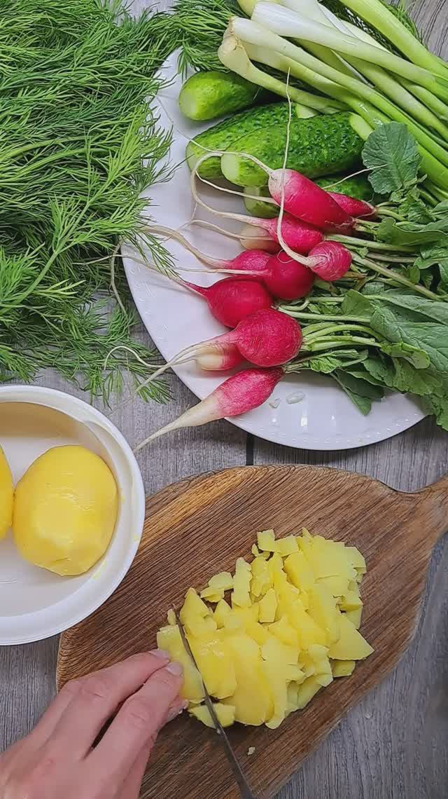 Моя любимая окрошечка)))😋😋😋