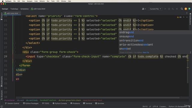 14. FastAPI Full Stack - Edit Todo