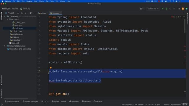 3. FastAPI Project Router Scale Todos File