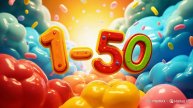 УЧИМСЯ СЧИТАТЬ ОТ 1 ДО 50. ДЛЯ ДЕТЕЙ.