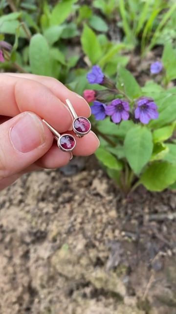 Серьги с гранатом www.livemaster.ru/alexsiscapricho #jewellery #Earrings #garnet