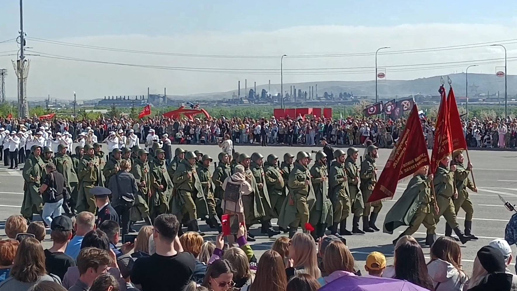 Магнитогорск, парад Победы на площади Торжеств, 80-летие Победы (09.05.2025)