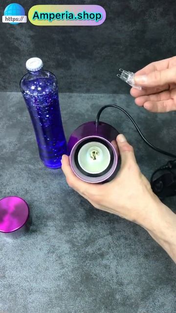 Распаковка Лава лампа Amperia Grace Violet сияние (39 см)