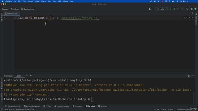 2. FastAPI Project Database Connection with ORM SQLAlchemy