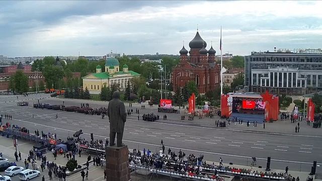 Тула. Площадь Ленина перед парадом 80-летия Победы. 09/05/2025