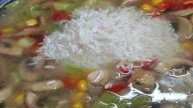 Рис с грибами и кукурузой