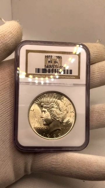 1 ДОЛЛАР 1922 MS 64 / Мирный доллар серебряная Монета #coin #coll