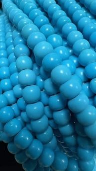 250508-3 Natural original Turquoise bead string: A soothing blue flowing on your wrist