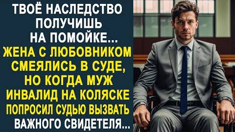 -Твоё наследство получишь только на помойке... Жена с любовником смеялись в суде, но когда муж...
