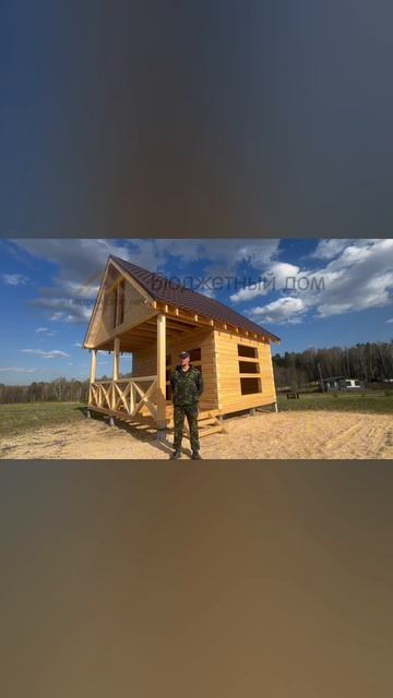 Раскаты.Видеоотзыв клиента. Дом-баня 6*4м с террасой и балконом 2*6м из бруса 150*150мм.🏡