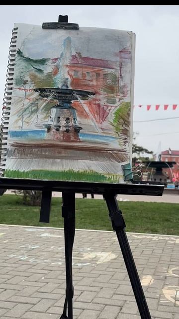 Рисуем на пленэре, Иркутск, сквер Кирова.