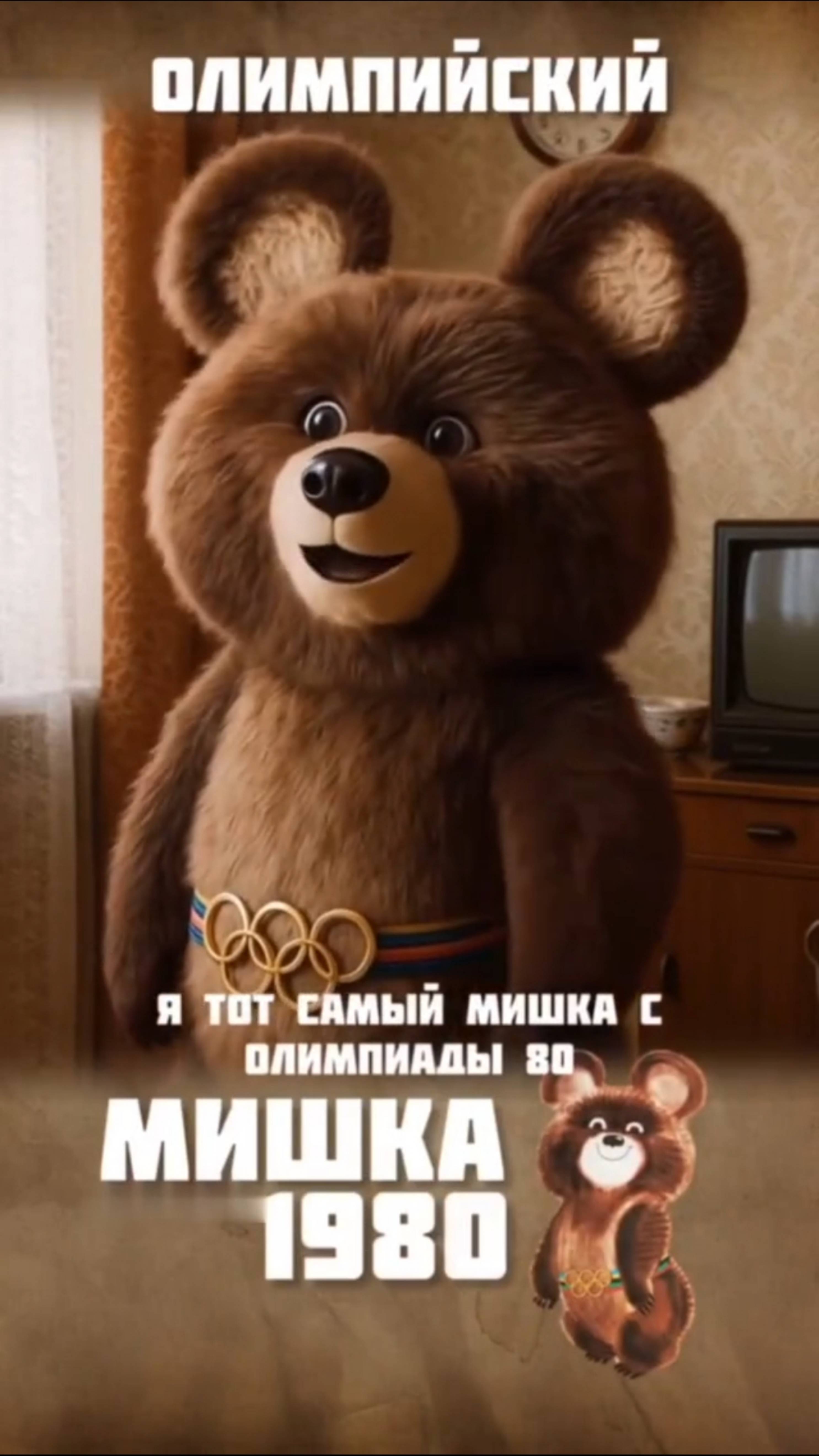 ОЛИМПИЙСКИЕ МИШКА 1980 # ИИ НЕЙРОСЕТЬ 👍🔥💯😁👌🫶✊🤣🤩🤘😉✌️