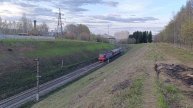 Верхнекамский поезд Киров - Светлополянск под ЭП1М на перегоне Киров - Красносельский, 9.05.2025 год
