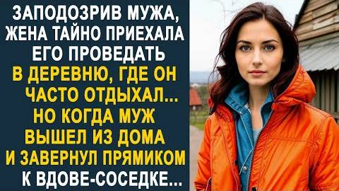 Заподозрив мужа, жена тайно приехала его проведать в деревню, где он часто отдыхал... Но когда муж..