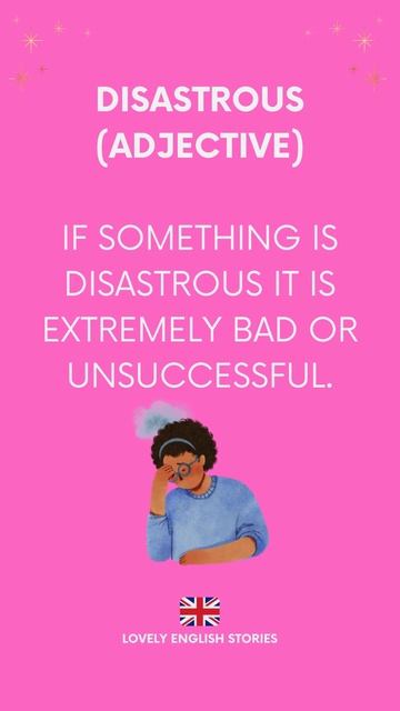 LEARN ENGLISH VOCABULARY   What does DISASTROUS mean   Learn British English #learnenglish #shorts